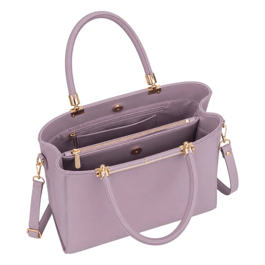 Bag Upgrade Elegant Lavender Structured Tote Handbag