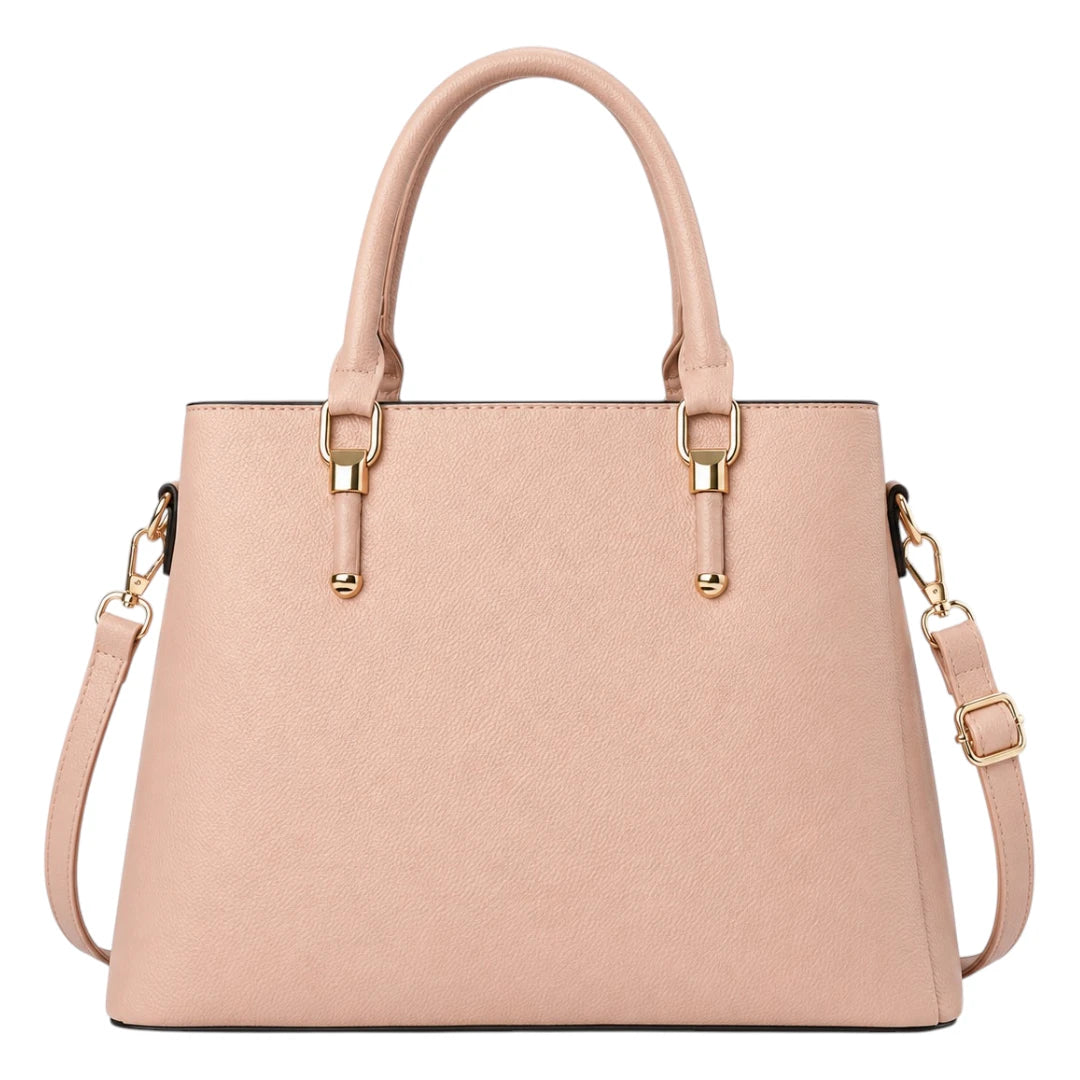 Bag Upgrade Women’s Brown Elegant Zip-Detail Shoulder Handbag