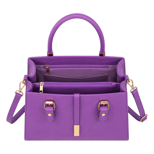 Bag Upgrade Women’s Purple Luxe Buckle Handbag