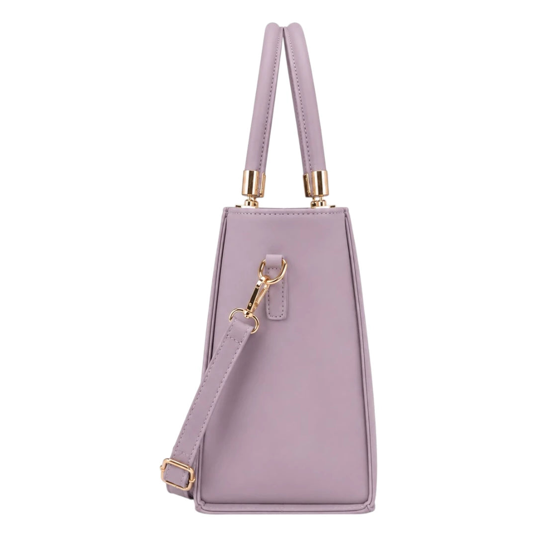 Bag Upgrade Elegant Lavender Structured Tote Handbag