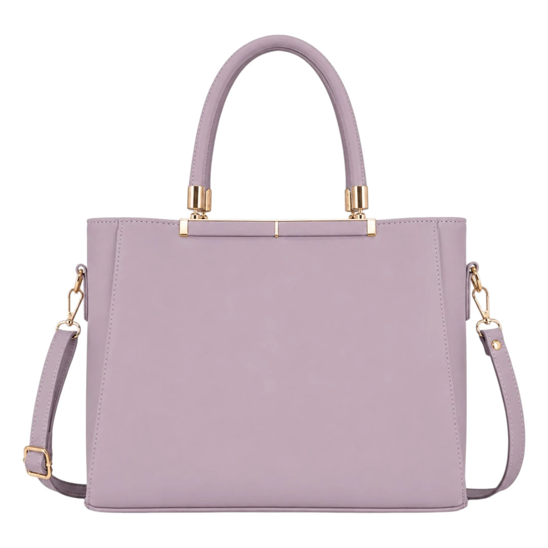 Bag Upgrade Elegant Lavender Structured Tote Handbag