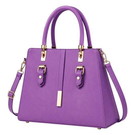 Bag Upgrade Women’s Purple Luxe Buckle Handbag