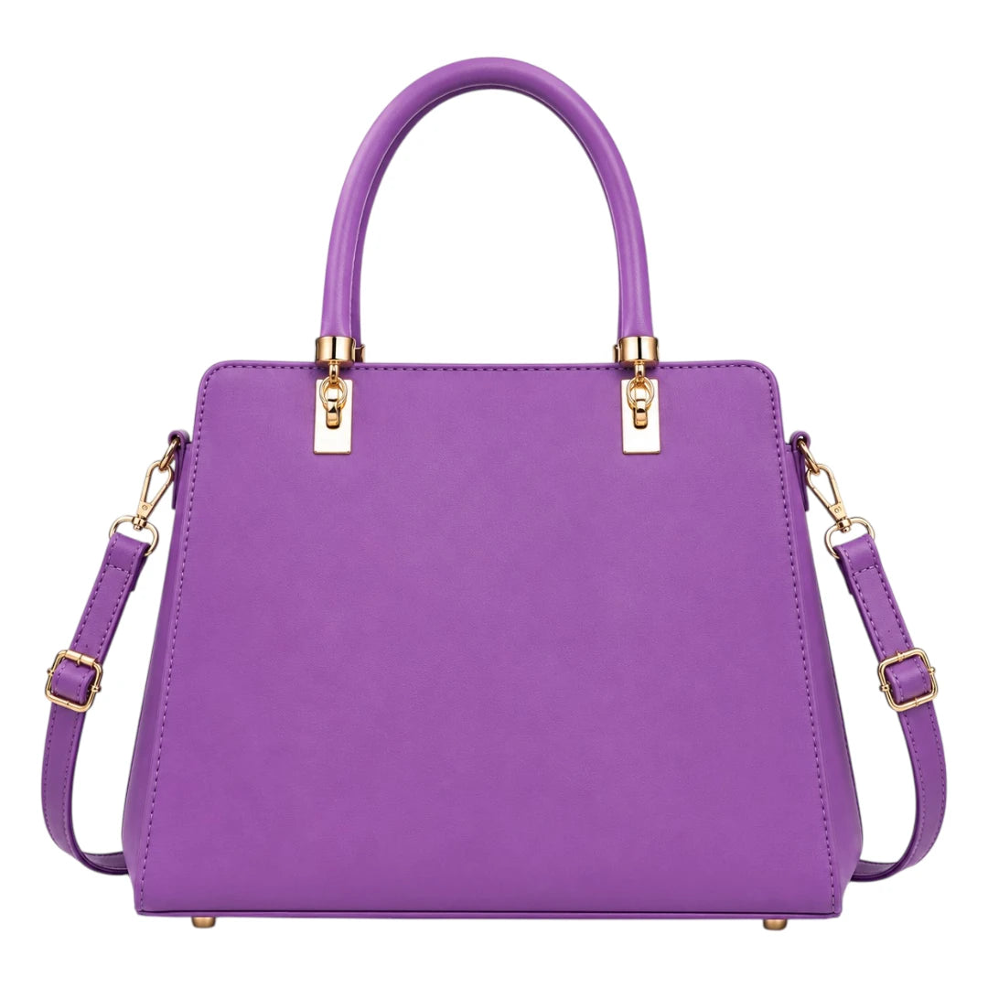 Bag Upgrade Women’s Purple Luxe Buckle Handbag